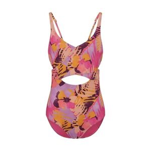 NWT Roxy Girls One Piece Swimsuit Rose Bliss Floral UPF 50 Quick Dry Size 16